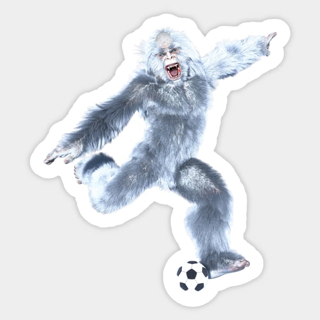 Yeti Soccer Shots Sticker by vonHobo